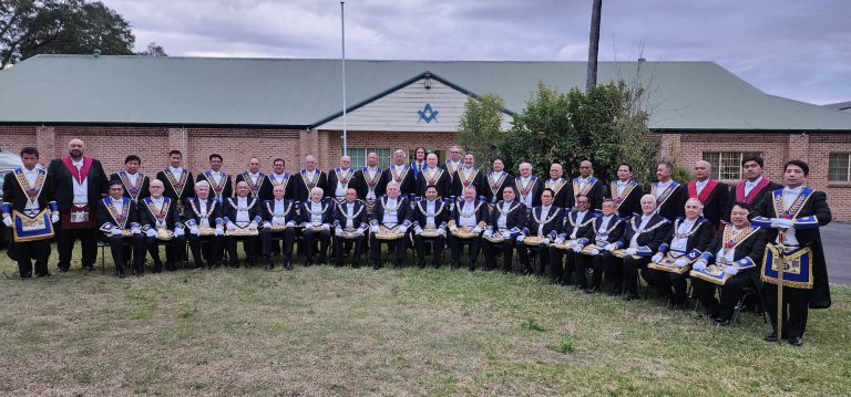 A Masonic Family celebrates with their Masonic Family.